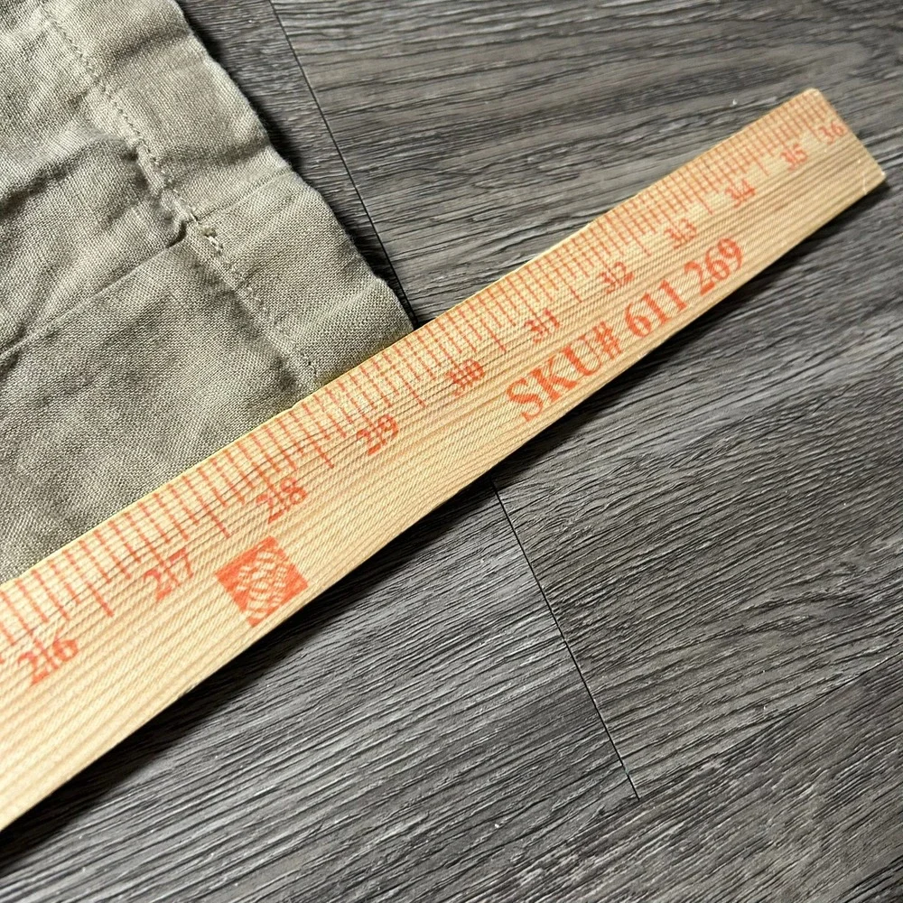 Club Room Linen Pants Small 30X30 Tan Drawstring Stretc Luxury Straight Leg